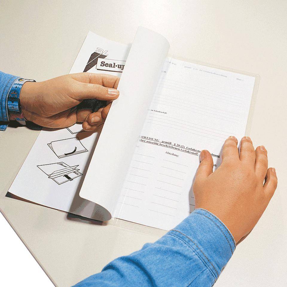 Einschweißhüllen, selbstklebende Spezialfolie, zur Kaltlamination, DIN A5, 10/VE-0