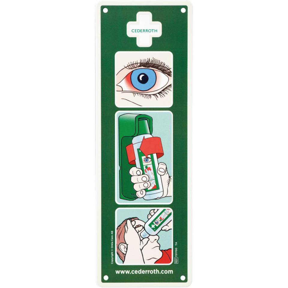 CEDERROTH Wandhalterung für Augendusche, mit Bedienungsanl., Nachbest., 90x270x70mm-2