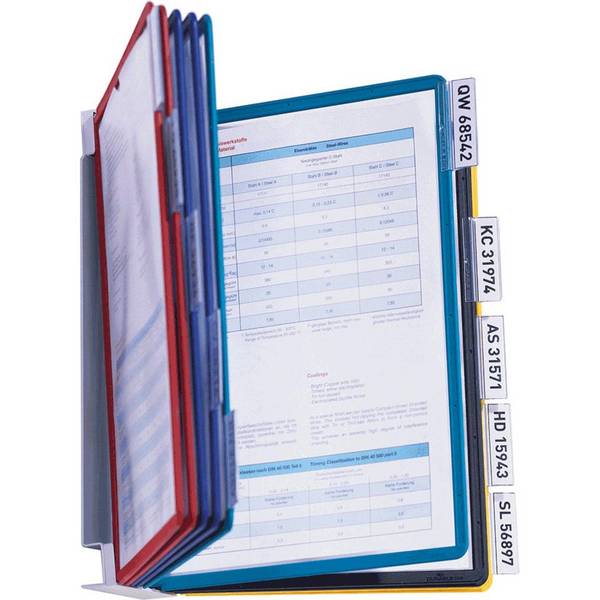 DURABLE VARIO® Sichttafel-System wall 10, 5-farbig, inkl.Befestigungsmaterial/Zubehör
