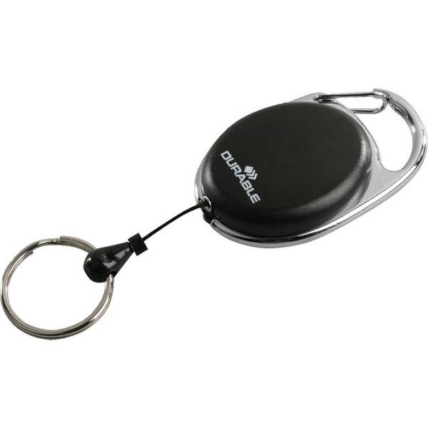 DURABLE Aufrollmechanismus Jojo Style, für Namensschilder, mit LED, schwarz, 5/VE