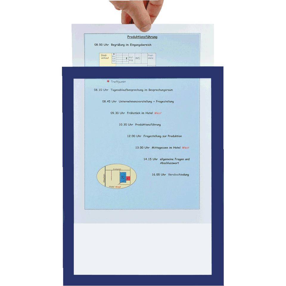 DURABLE Magnetrahmen DURAFRAME MAGNETIC, dunkelblau, magnetisch,DIN A4, 5/VE-2