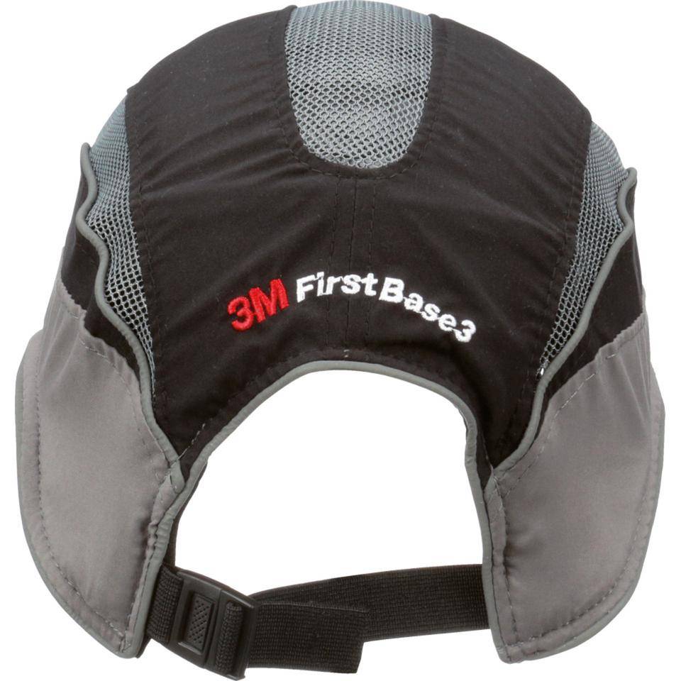 3M™ Anstoßkappe First Base 3 Elite, mit Kurzschirm, schwarz/grau, größenverstellbar-1