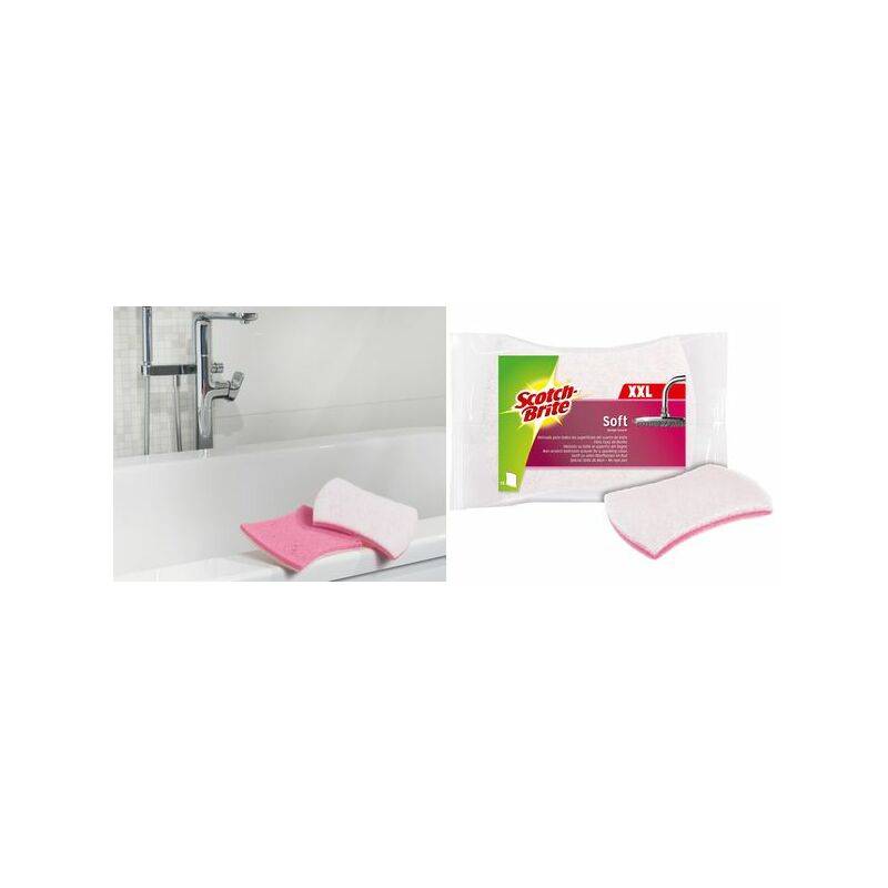 Scotch-Brite Reinigungsschwamm Bath XXL, Farbe: rosa/weiß-0