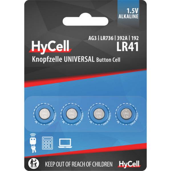 ANSMANN 1516-0025 Knopfzelle LR41 1,5V Alkaline, 4er-Pack Strom / Energie / Licht Akkus & Batterien
