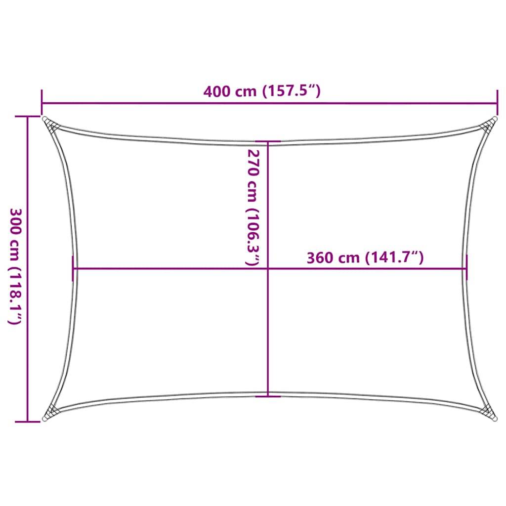 vidaXL Sonnensegel 160 g/m² Anthrazit 3x4 m HDPE-1