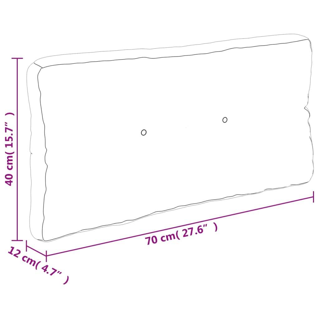 vidaXL Palettenkissen Anthrazit 70x40x12 cm Stoff-4