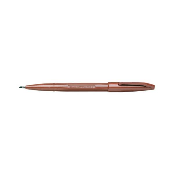 Pentel Sign Pen, Braun, Braun, Kunststoff, Rund, Tinte auf Wasserbasis, Faser