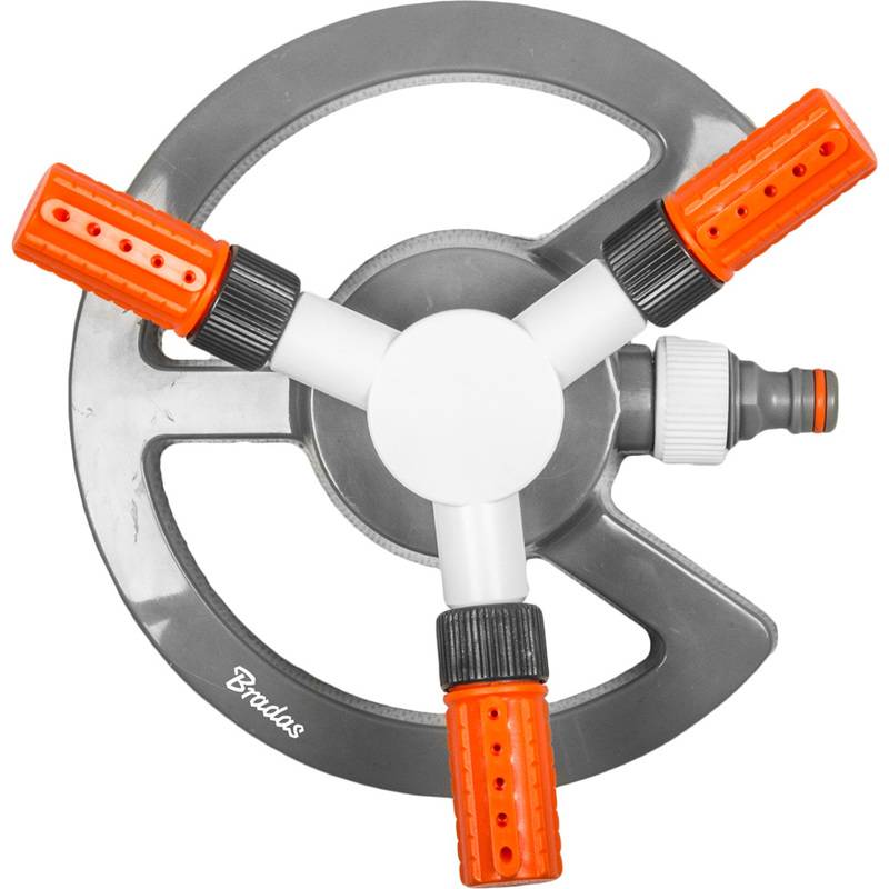 Bradas 3-Arm-Rasensprenger WHITE LINE, grau/weiß/orange-0