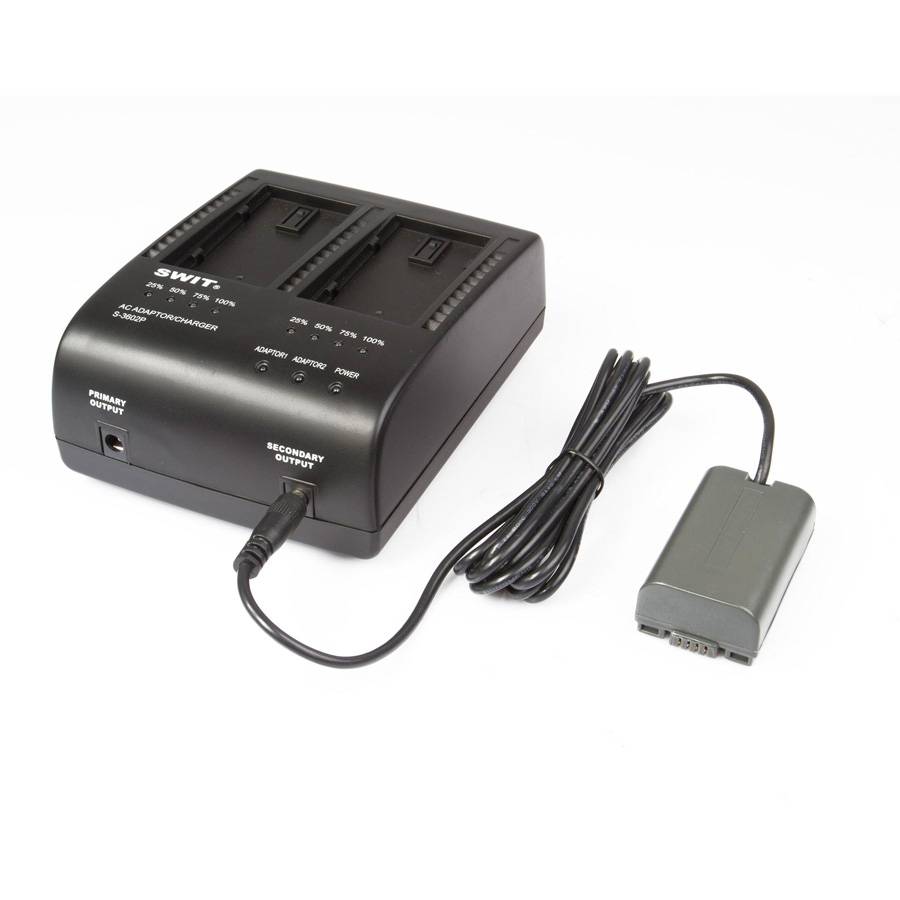 SWIT ELECTRONICS S-7500P - Panasonic Dummy Akku mit DC-Stecker und Pole-Tap - in schwarz-1