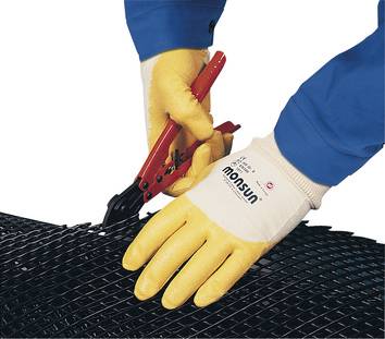Handschuhe Monsun 105 Gr.8 curry BW-Trikot m.Nitril EN 388 PSA II HONEYWELL-2