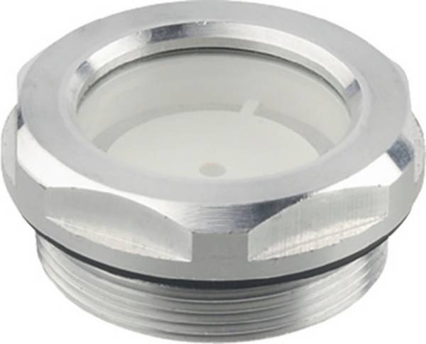 Ölschaugläser, Aluminium / Floatglas, beständig bis 100 °C, blank