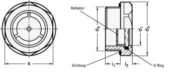 Ölschaugläser, Aluminium / Floatglas-2