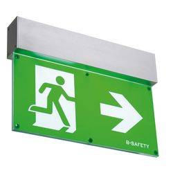 LED-Rettungszeichenleuchte,Notausgang,Pfeil rechts/links,Wand,HxBxT 195x274x44mm-0