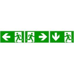 LED-Rettungszeichenleuchte,Notausgang,Pfeil rechts/links,Wand,HxBxT 195x274x44mm-1