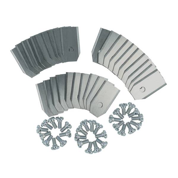 vhbw 30x Ersatz-Messer kompatibel mit Herkules G-Force 1000 | 1500, 2500 Rasenmäher - Ersatzklinge, Silber, Stahl
