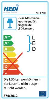 Arbeits-/Maschinenleuchte 9 W 750 lm IP64 2x1 mm² H05RN-F HEDI-2