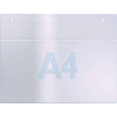 Wandprospekthalter DIN A4 quer Acryl transp.-0