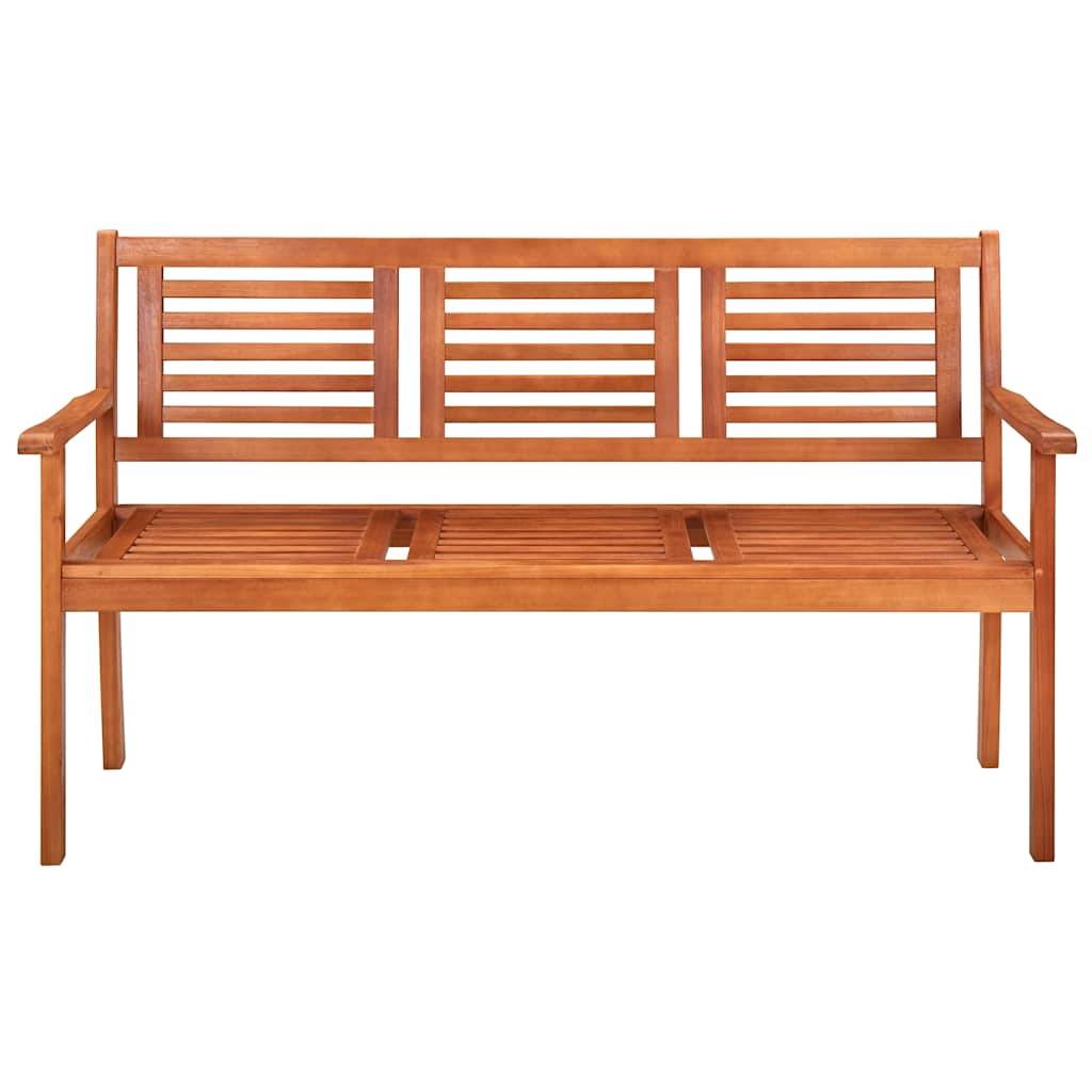 vidaXL 3-Sitzer-Gartenbank mit Auflage 150 cm Massivholz Eukalyptus-2