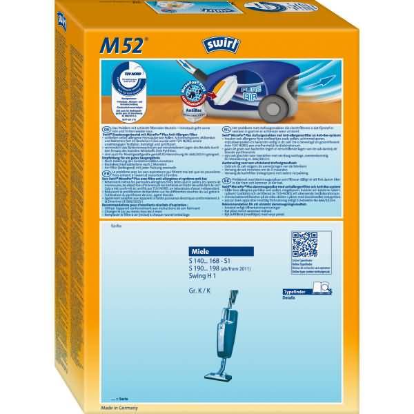 Staubsaugerbeutel M 52, mit MicroporPlus-Filter VE=4 Stück-1
