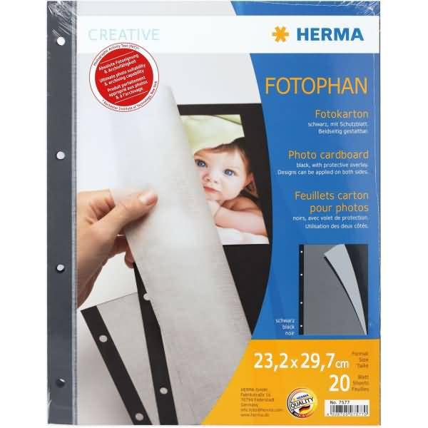Fotokarton 232x297mm schwarz VE=20 Blatt-0