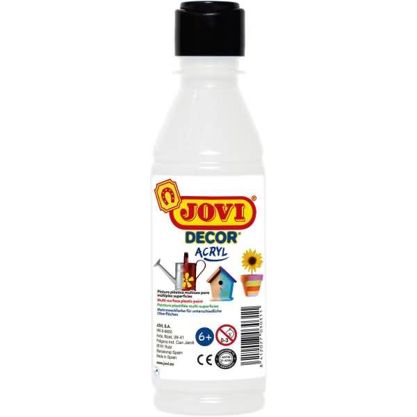 Acrylfarbe Jovicolor weiß 250ml Flasche-0