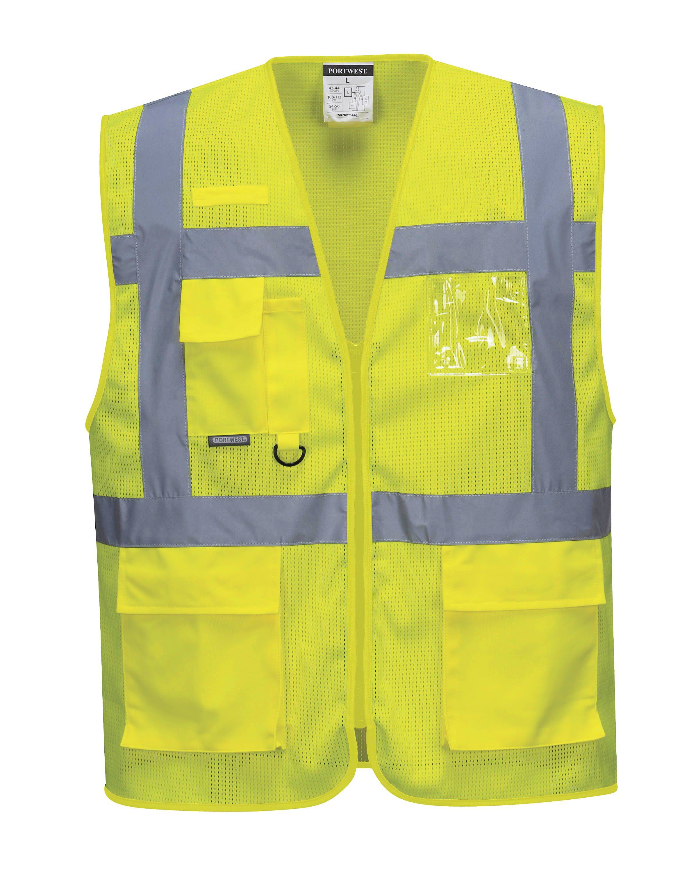 Portwest MeshAir Athen EXECUTIVE Warnschutzweste Farbe: Gelb, Gr.: 2XL-0