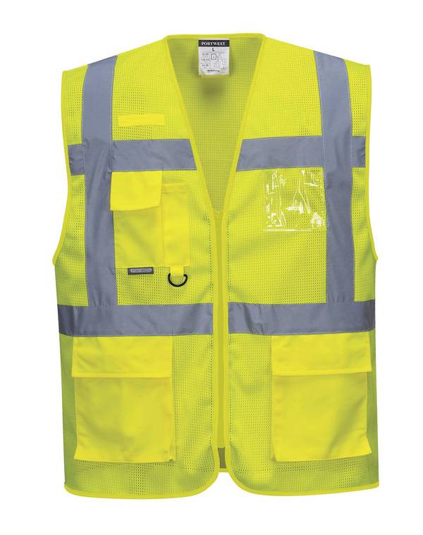 Portwest MeshAir Athen EXECUTIVE Warnschutzweste Farbe: Gelb, Gr.: 2XL