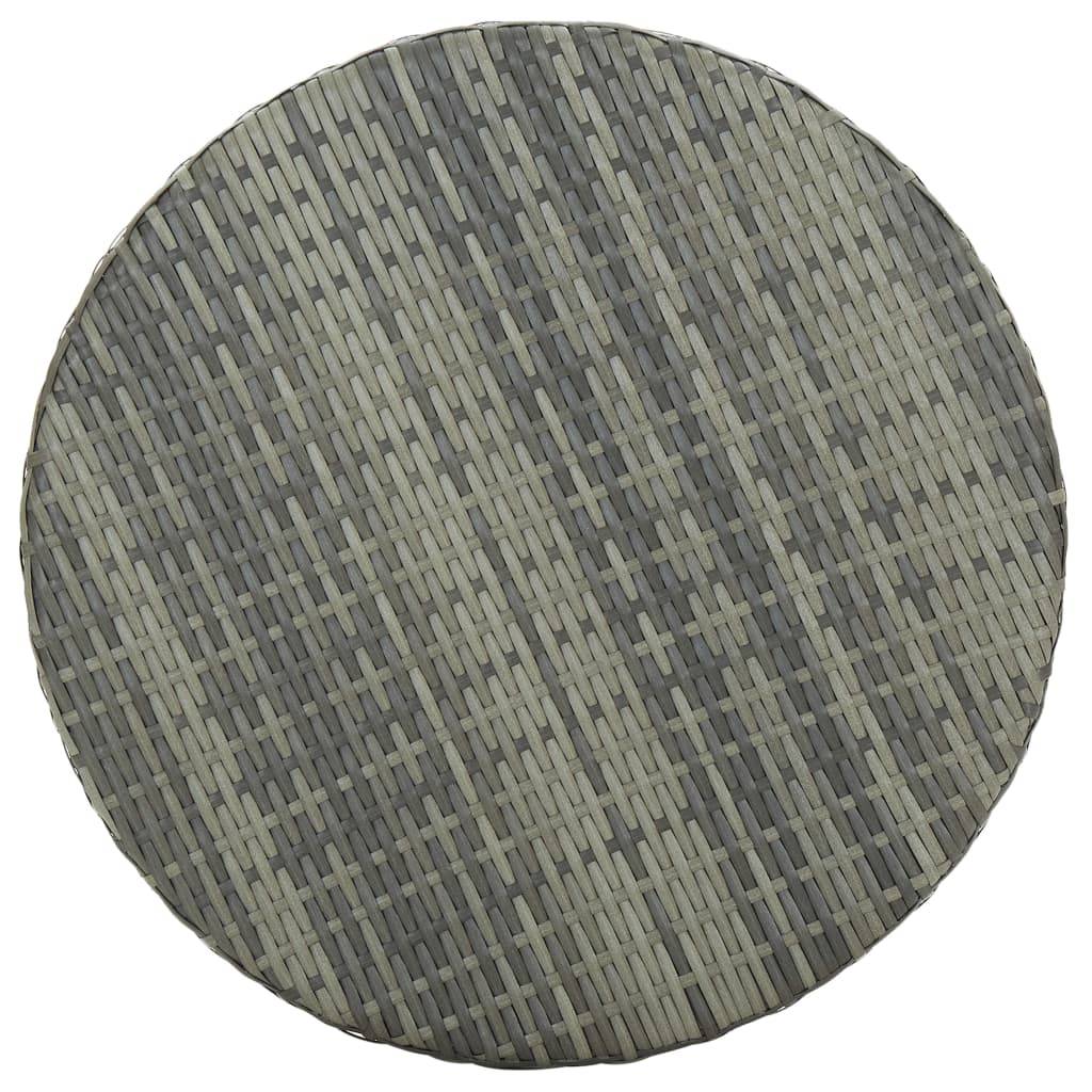 vidaXL Gartentisch Grau 60,5x106 cm Poly Rattan-2