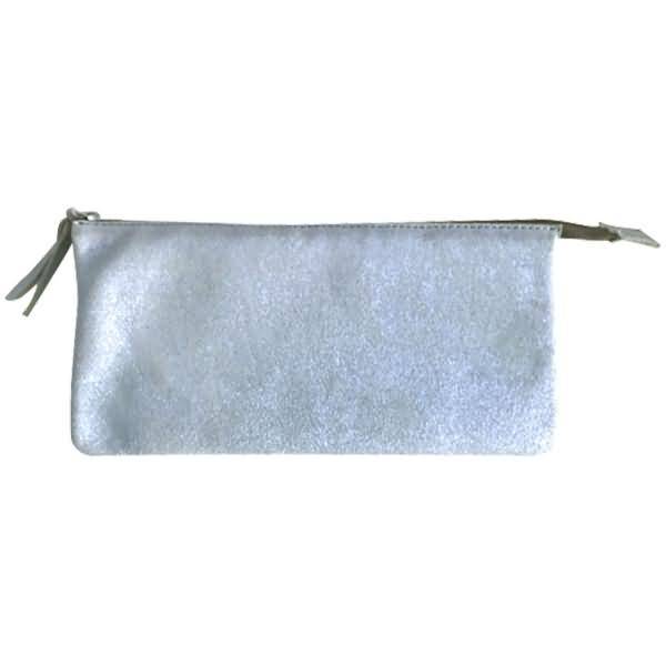 Tasche Feder groß mit 2 Fächern Leder 22x11cm sky blue-0