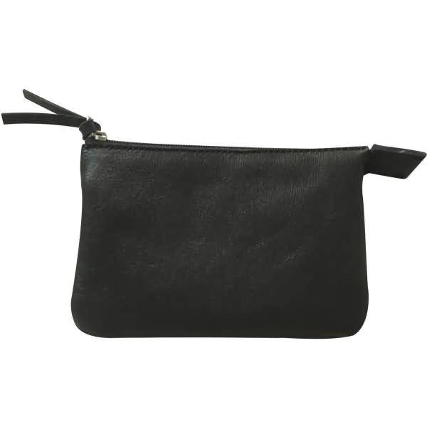 Tasche klein flach Leder mit 2 Fächern 13x9cm schwarz-0