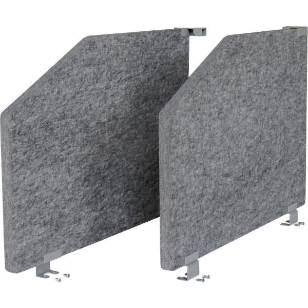 Akustikseitenwand 73,5x50 2-er Set grau-meliert