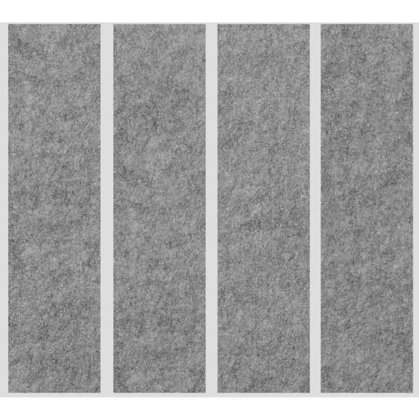 Akustik-Wandpanel 100x25 cm grau-meliert VE=4 Stück-0