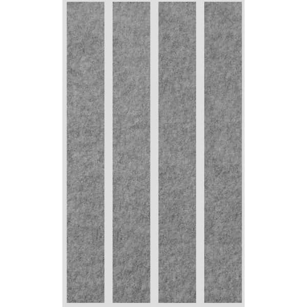 Akustik-Wandpanel 200x25 cm grau-meliert VE=4 Stück-0