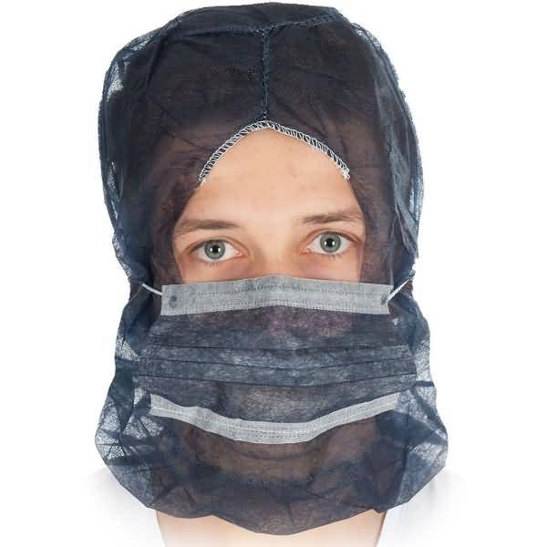 Astrohaube mit Mundschutz leichte Qualität XL VE=100 Stück blau