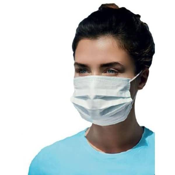 Mund-Nasen-Maske mit Gummibändern 3-lagig VE=20 Stück-1