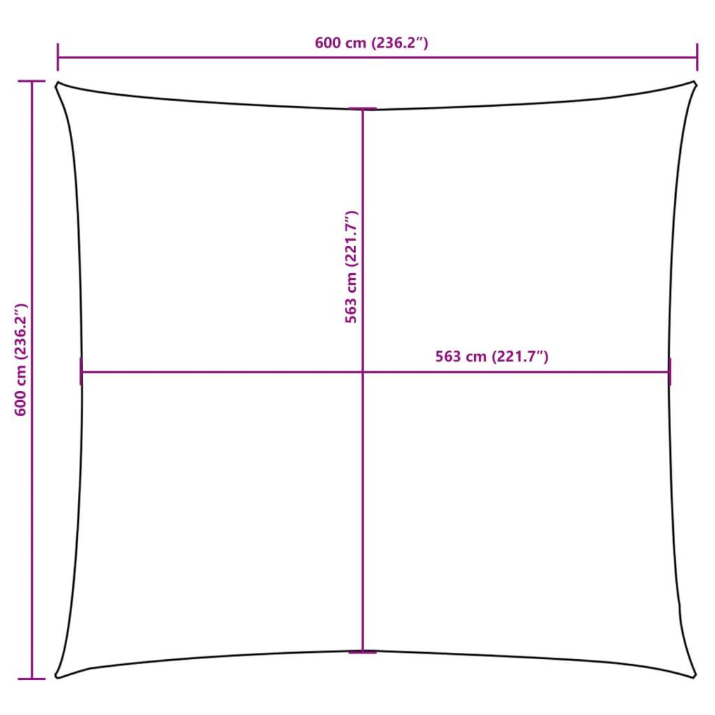 vidaXL Sonnensegel Oxford-Gewebe Quadratisch 6x6 m Anthrazit-3
