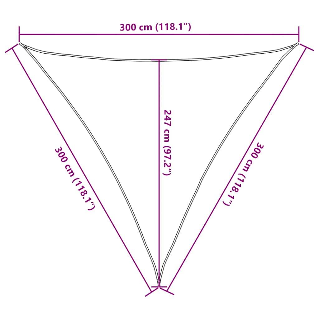 vidaXL Sonnensegel 160 g/m² Taupe 3x3x3 m HDPE-2