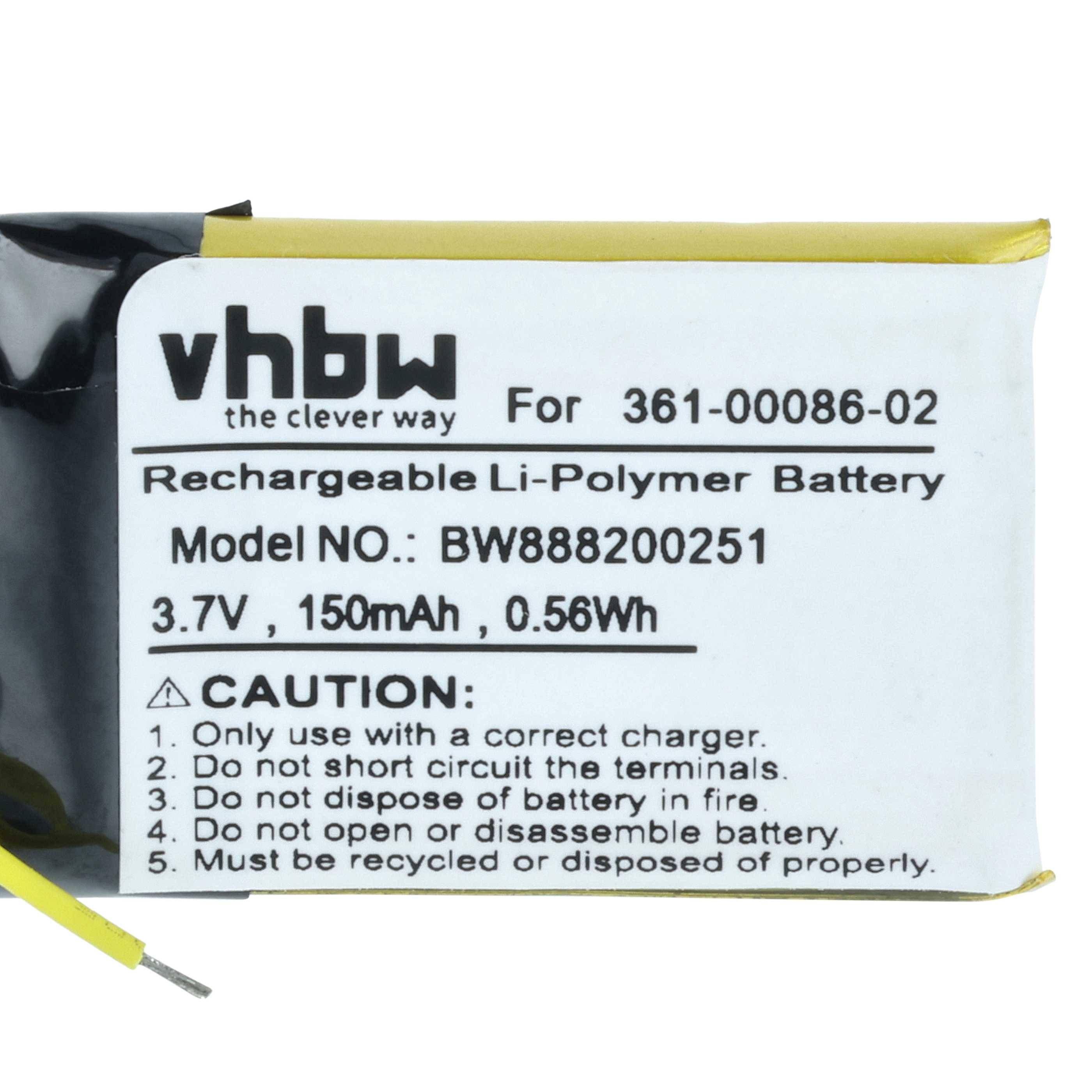 vhbw Akku kompatibel mit Garmin Edge 130 | 3LA037240, 130 Plus GPS Fahrradcomputer Radcomputer (150 mAh, 3,7 V-3