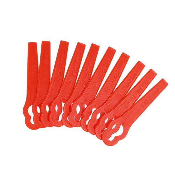 vhbw 10x Ersatz-Messer kompatibel mit Einhell RG-CT 18/1 Li Rasentrimmer | Ersatzklinge Rot, Kunststoff