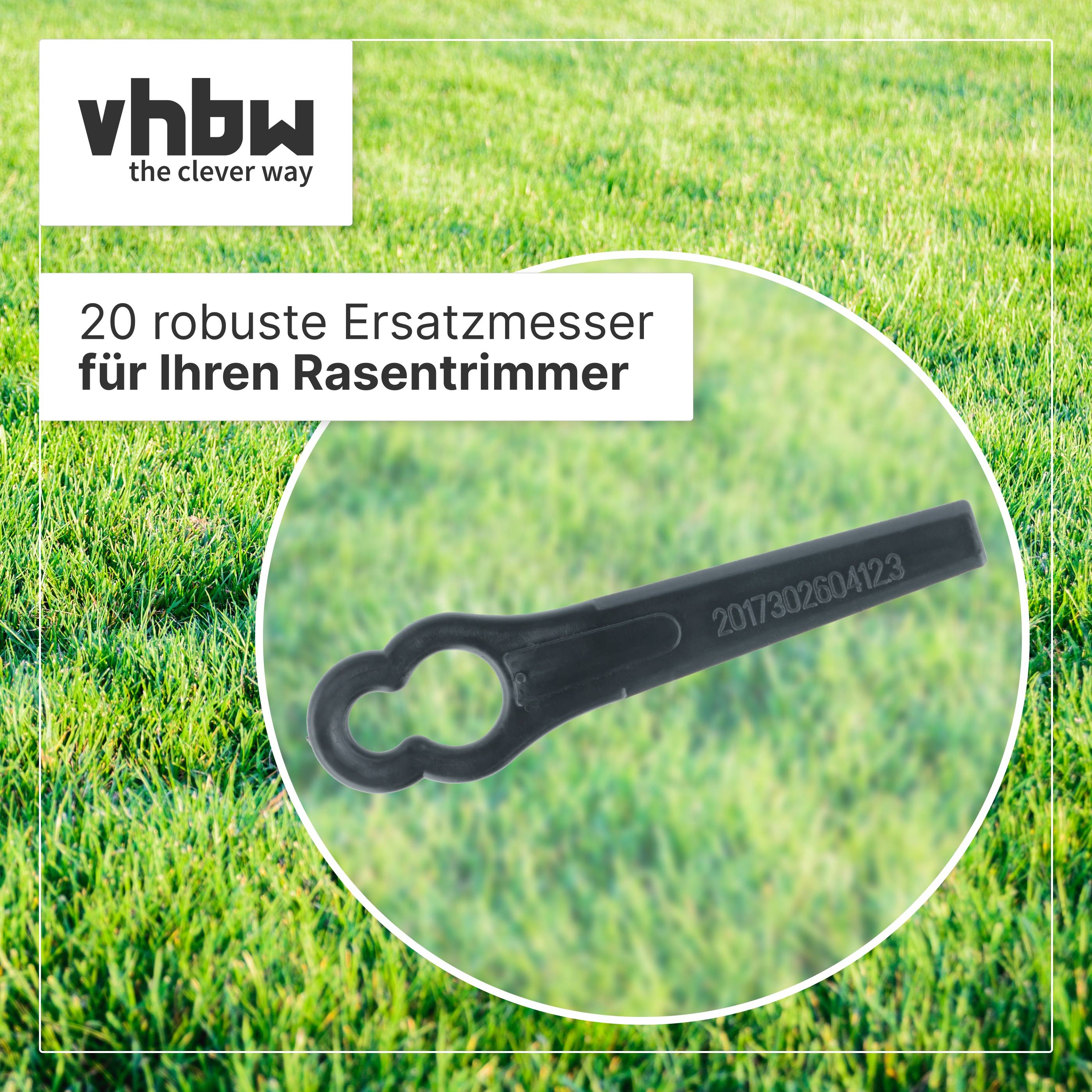 vhbw 20x Ersatz-Messer kompatibel mit Bosch ART 26 Li | ART 26 Easytrimm Accu, ART 26 Combitrim Rasentrimmer --3