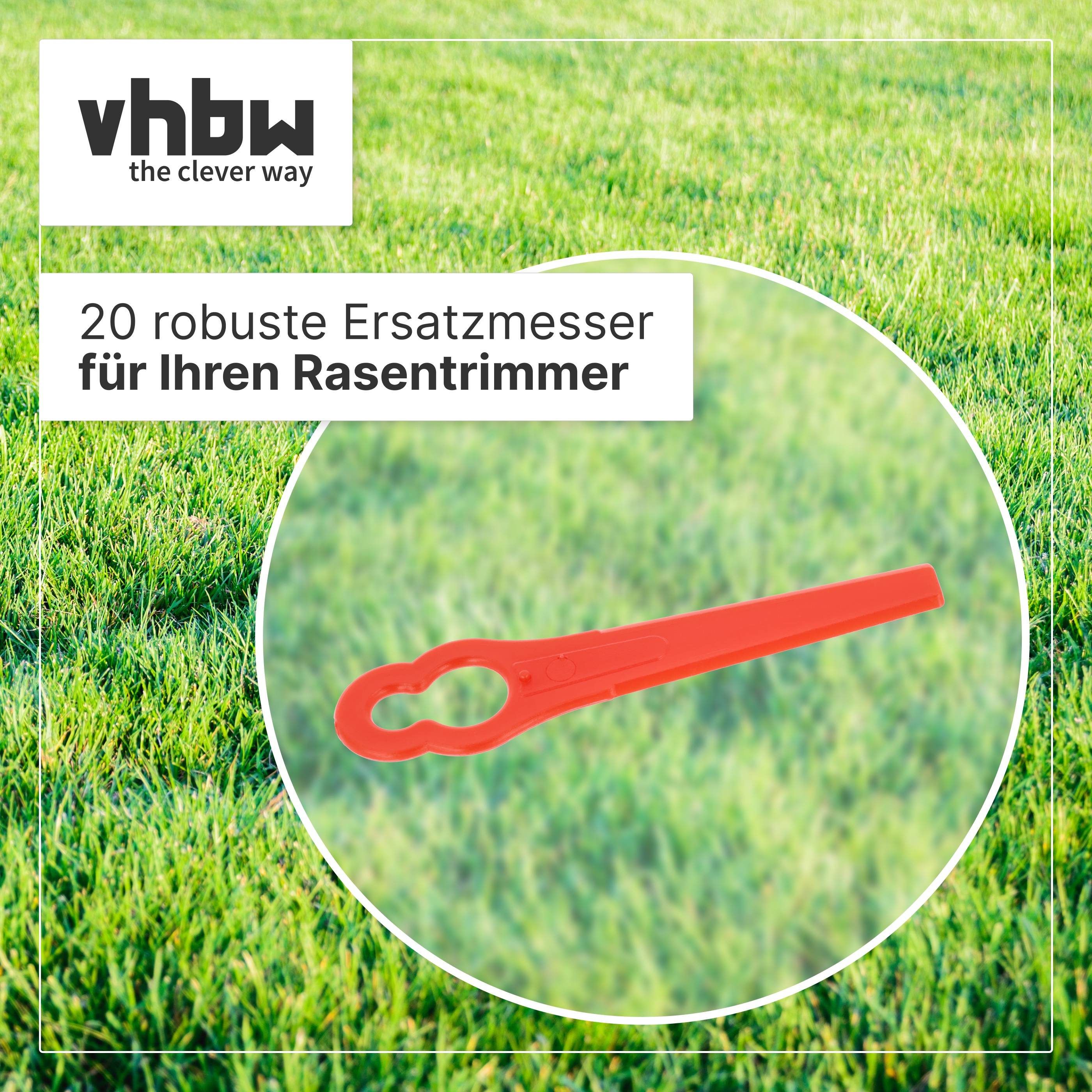 vhbw 20x Ersatz-Messer Ersatz für Recharge Tools 3633020 | 9363144S, 3-GTB-20, 6-GTB-20, 12-GTB-20 für Rasentrimmer --1