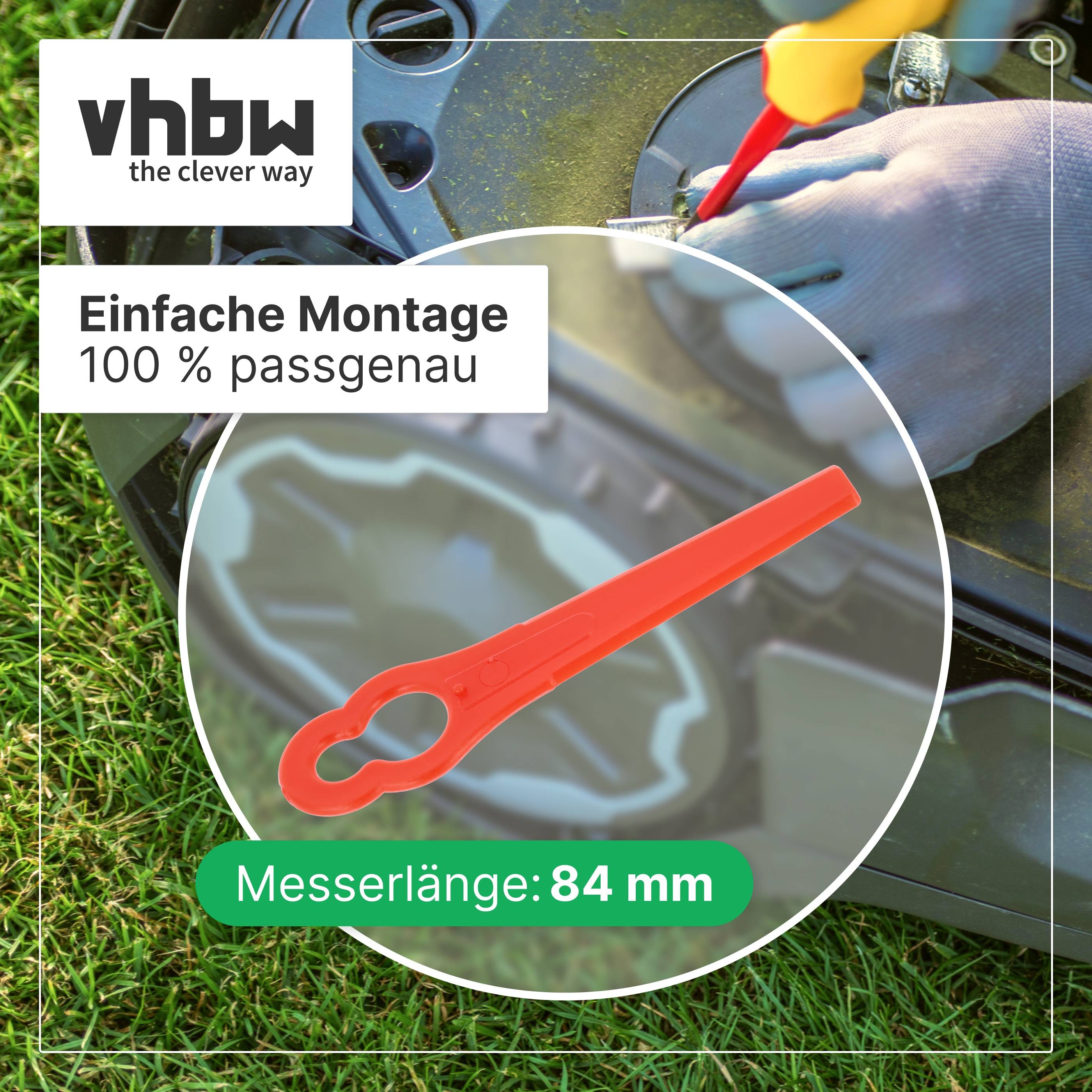 vhbw 20x Ersatz-Messer Ersatz für Recharge Tools 3633020 | 9363144S, 3-GTB-20, 6-GTB-20, 12-GTB-20 für Rasentrimmer --2