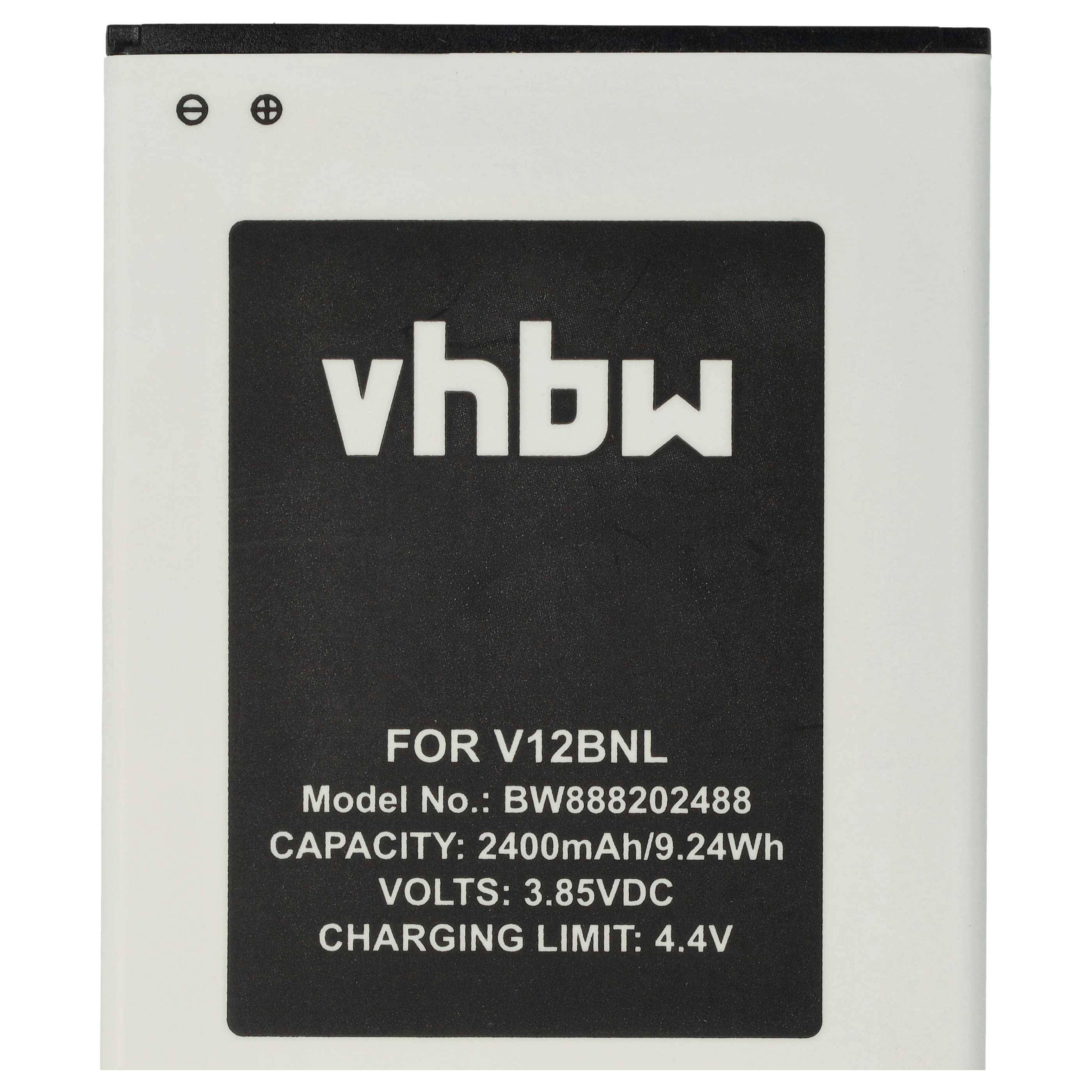 vhbw Akku kompatibel mit Wiko W-V600 | Tommy 3 plus, Harry 2, View Handy Smartphone Telefon (2400 mAh, 3,85 V, Li-Ion)-4