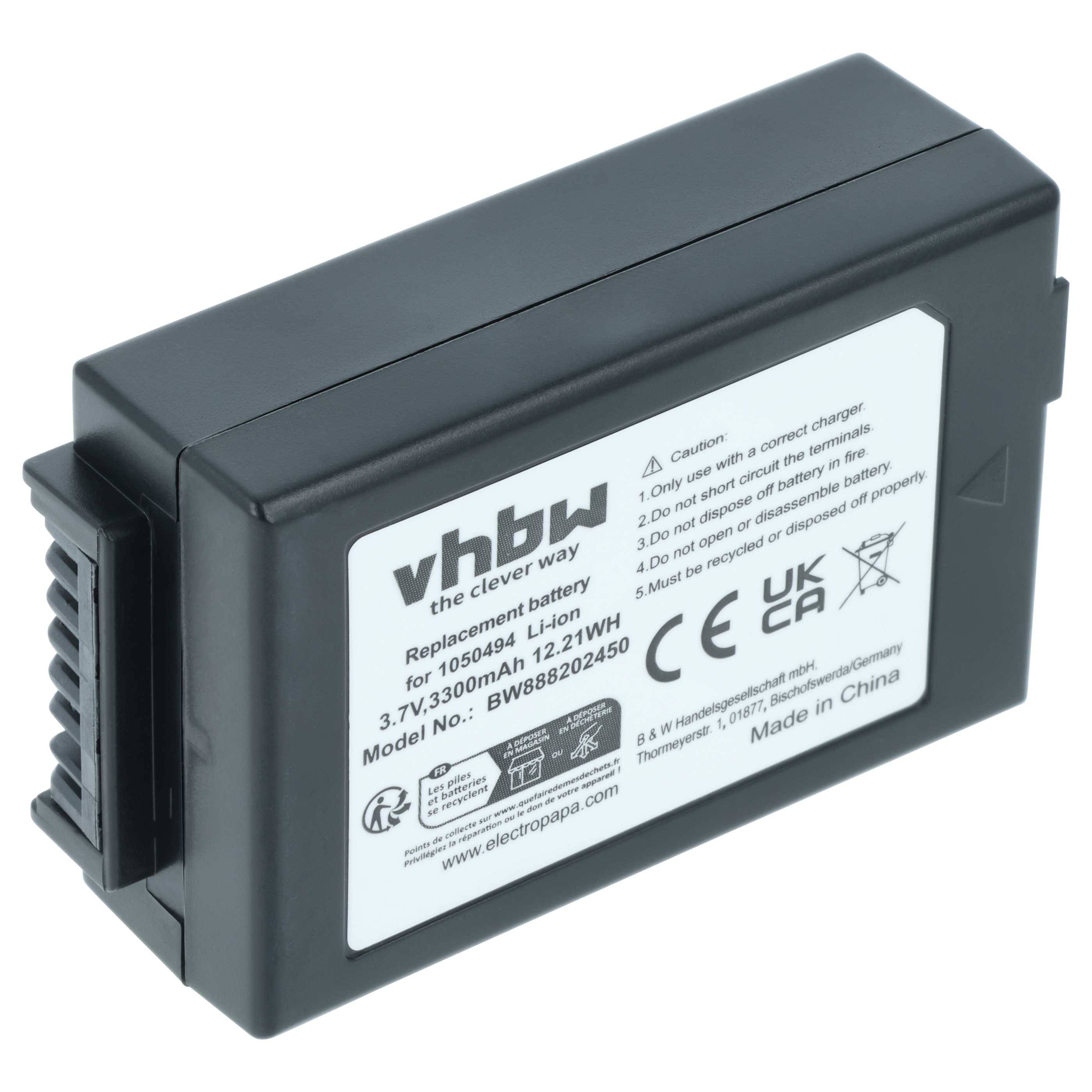vhbw Akku kompatibel mit TEKLOGIX G2 G1 | 7525, 7525C, 7527 Handheld Computer Scanner (3300 mAh, 3,7 V, Li-Ion)-0