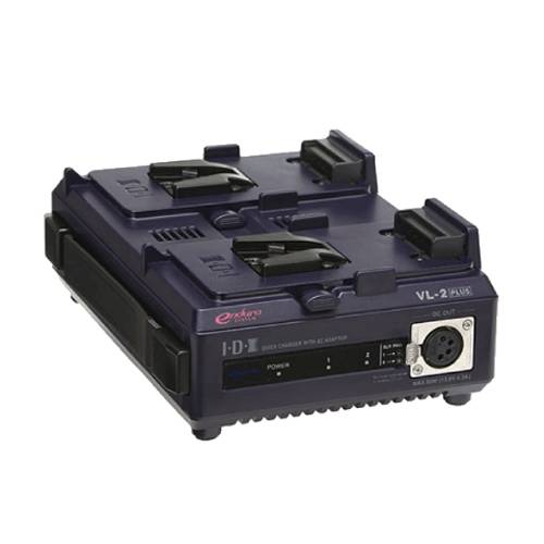 IDX VL-2PLUS - Kompaktes 2-Kanal Schnellladegerät für V-Mount Akkus (4-pol XLR 60W | AC 100-240V | 50/60Hz | Ladestrom-0