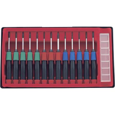Basetech Elektronik- u. Feinmechanik Schraubendreher-Set 14teilig Schlitz, Kreuzschlitz Phillips, Innen-Sechsrund (TX)