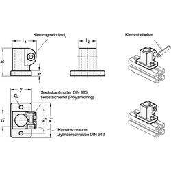Fuß-Klemmverbinder, Aluminium-1