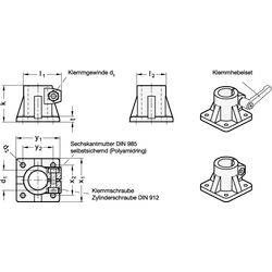 Fuß-Klemmverbinder, Aluminium-1