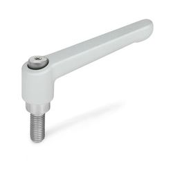 GN 300.1-108-M16-40-SR Klemmhebel mit Edelstahleinsatz AG, RAL 9006 silber-0