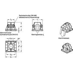 Fuß-Klemmverbinder, Aluminium-1